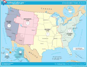 time zone map