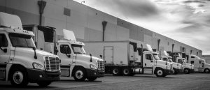 Trucks in a Shipping Bay